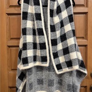 Black and White Checkered Shawl